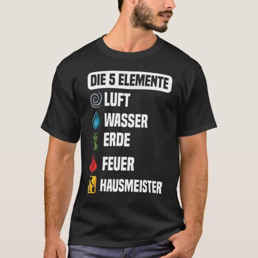 Janitorial Facility Manager 5 Elementen Gift House T-shirt (Voorkant)