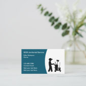 Janitorial Kantoor Schoonmaak Visitekaartjes (Staand voorkant)