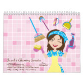 Janitorial Lady House Cleaning Seasons Kalender (Hoes)