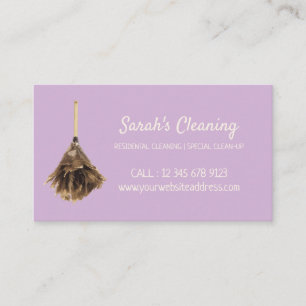 Janitorial maid House Cleaning Marketing Visitekaartje