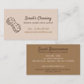 Janitorial maid mobile cleaner lady sponge visitekaartje (Voorkant / Achterkant)