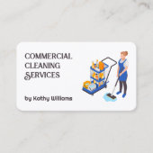 Janitorial schoonmaken visitekaartje (Voorkant)