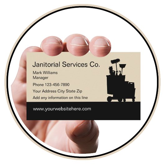 Janitorial Services Visitekaartje ontwerp