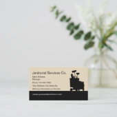 Janitorial Services Visitekaartje ontwerp (Staand voorkant)