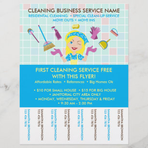 Janitorial Tickets Adverteren Maid Flyer