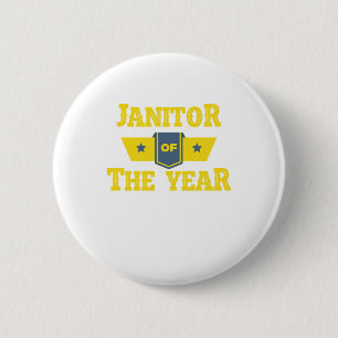 Janitors die GIF schoonmaken Ronde Button 5,7 Cm
