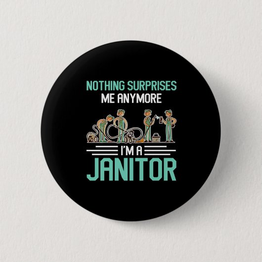 Janitors Janitor Cleaners Service Cleaners Gift Ronde Button 5,7 Cm (Voorkant)