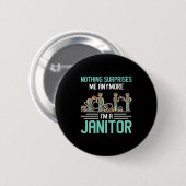 Janitors Janitor Cleaners Service Cleaners Gift Ronde Button 5,7 Cm (Voorkant /achterkant)