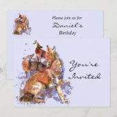 Jankende Coyote Dieren Natuur Verjaardagsfeest Kaart (Voorkant / Achterkant)