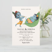 janmashtami Wedding Kaart (Staand voorkant)