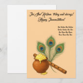 Janmashtami-Wenskaart Feestdagenkaart (Voorkant / Achterkant)