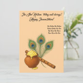 Janmashtami-Wenskaart Feestdagenkaart (Staand voorkant)