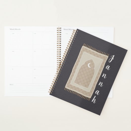 Jannah gebedsmat geïnspireerd planner (Display)