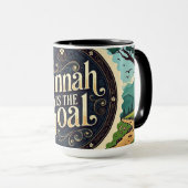 Jannah is the Goal to Paradise | Vibrant Islam Mug Mok (Voorkant rechts)