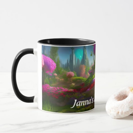 Janna's Morning Tea Gepersonaliseerd Mok (Met donut)