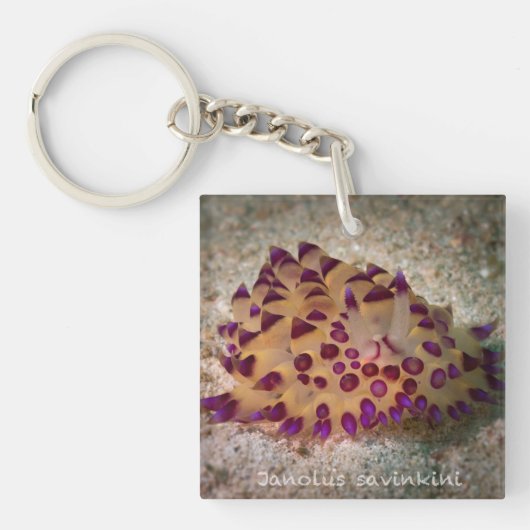 Janolus savinkini Square (dubbelzijdige) Sleutelha Sleutelhanger (Voorkant)