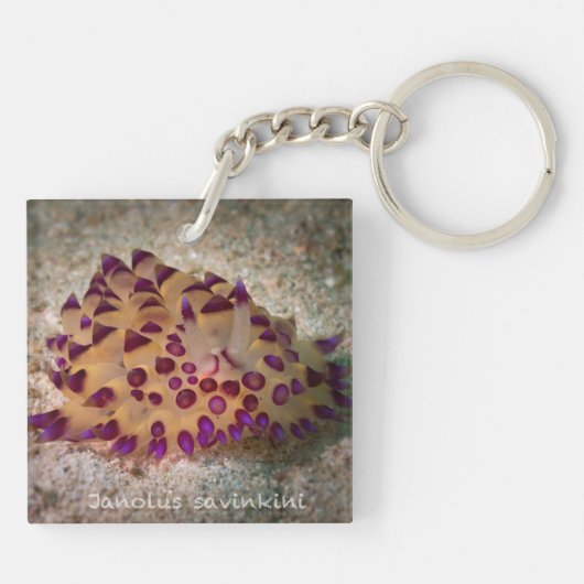 Janolus savinkini Square (dubbelzijdige) Sleutelha Sleutelhanger (Achterkant)