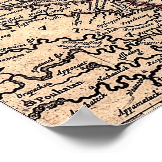 Jansson/ Visscher kaart Poster (Hoek)