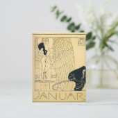 Januar door Gustav Klimt Briefkaart (Staand voorkant)