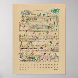 Januari Нарру Notes Kalender 2022 Poster