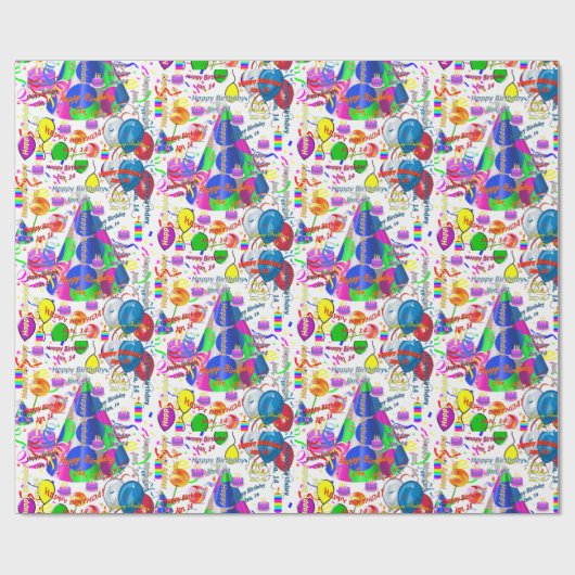 Januari, 14 cadeaupapier voor thuisdag (Vlak)