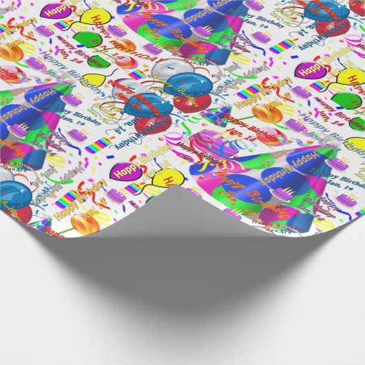 Januari, 14 cadeaupapier voor thuisdag (Hoek)