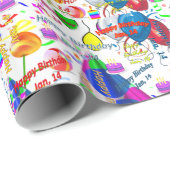 Januari, 14 cadeaupapier voor thuisdag (Rol Hoek)