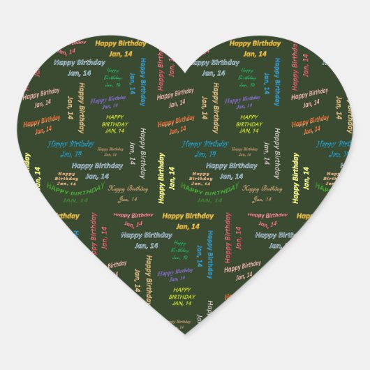 Januari, 14 Sticker op zondag (Voorkant)