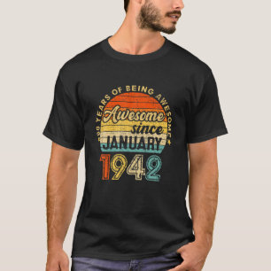 Januari 1942 80e verjaardag schenken 80 jaar van z t-shirt