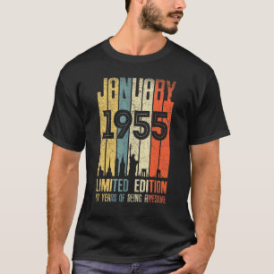 Januari 1955 67 Geboortedag 67: geboortedag 1955 T-shirt