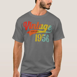 Januari 1956 Verjaardag Vintage Januari 1956 Gewel T-shirt