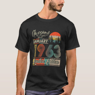 Januari 1963 Retro 59 jaar oud, 59th Birthda T-shirt