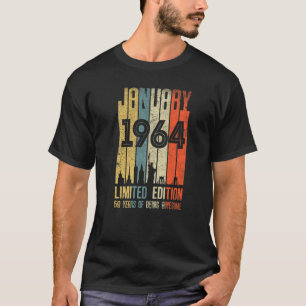 Januari 1964 59 Geboortedag 59: geboortedag 1964 T-shirt