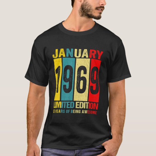Januari 1969 Beperkte Uitgave 53 jaar van Bewust T-shirt (Voorkant)