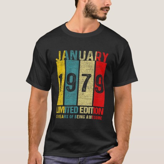 Januari 1979 beperkte Uitgave 43 jaar van zijn ont T-shirt (Voorkant)
