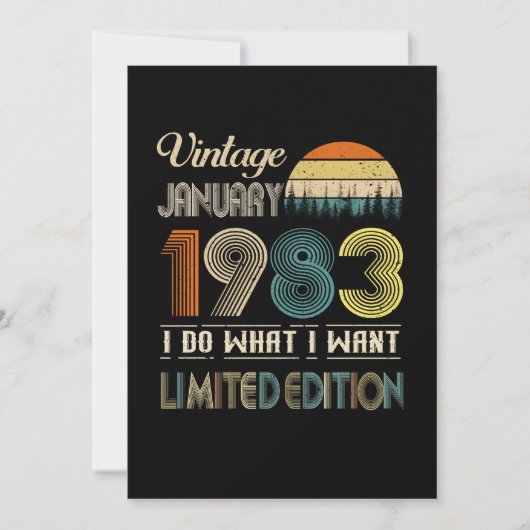  januari 1983 Wat ik wil Limited Edition Save The Date (Voorkant)
