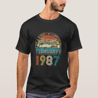 Januari 1987 Beperkte Uitgave Retro 35th Bda T-shirt