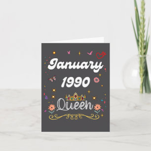 Januari 1990 Koningin Sinds Januari 1990 Verjaarda Kaart