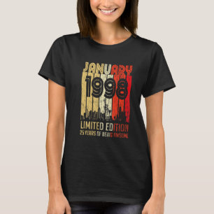 januari 1998 25 jaar Geweldige T-shirt