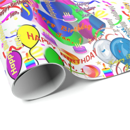 Januari, 1 Korte Wrapppapier van de Dag Cadeaupapier (Rol Hoek)