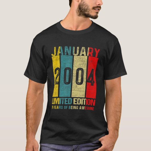 Januari 2004 Beperkte Uitgave 18 jaar van Bewust T-shirt (Voorkant)