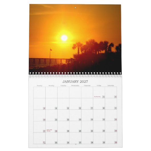 Januari 2011-december 2011 Panama City Beach Pics Kalender (Jan 2027)