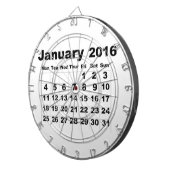 Januari 2016 Kalender Dartbord (Voorkant Rechts)