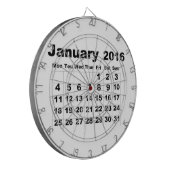 Januari 2016 Kalender Dartbord (Voorkant Links)