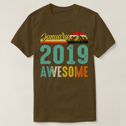 Januari 2019 Verjaardagscadeau Shirt Vintage Janua (Design voorkant)