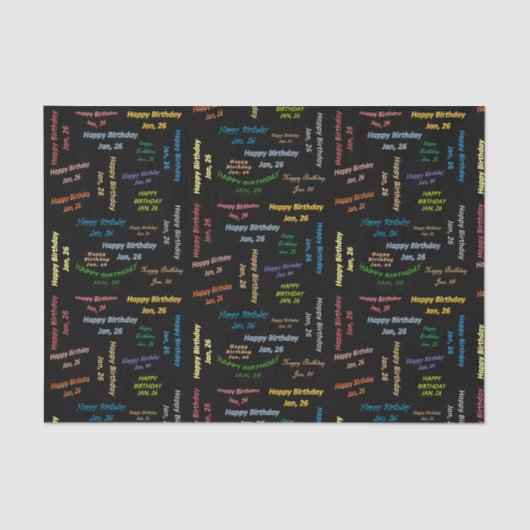 Januari, 26 Weefselpapier Tissuepapier (Voorkant)