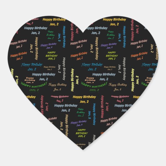 Januari, 2 Dag Sticker (Voorkant)