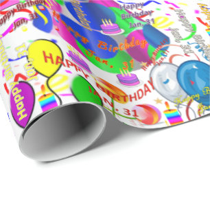 januari. 31 Papier voor het verpakken van cadeautj