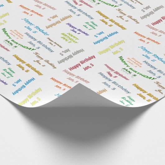 Januari, 5 Vervaldag cadeaupapier (Hoek)