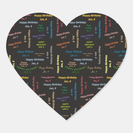 Januari, 6 Sticker van de Dag (Voorkant)